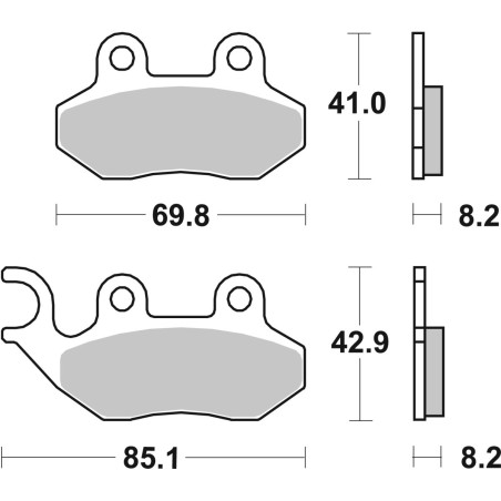 BRAKE PAD CAR/CER SCOOT