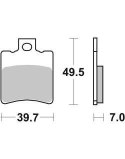 BRAKE PAD CAR/CER SCOOT