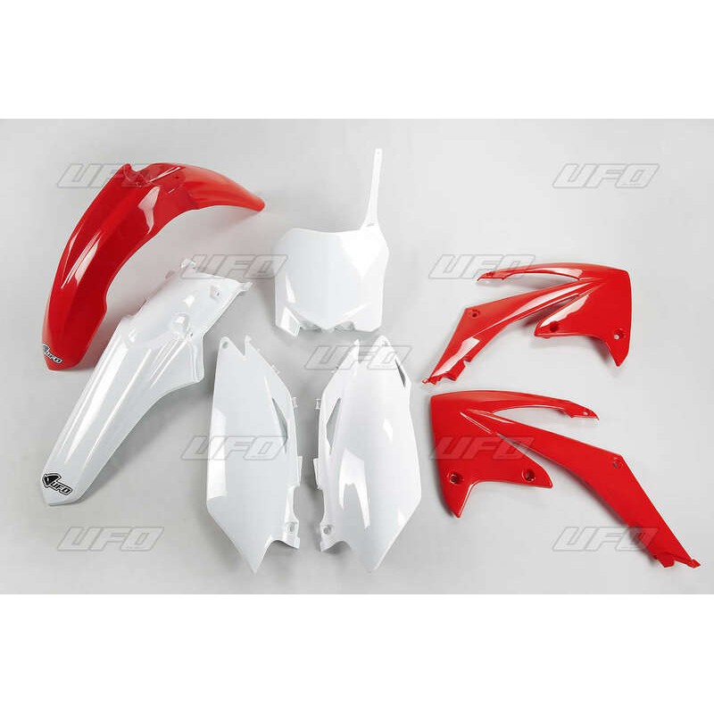 Kit plastique UFO couleur origine rouge/blanc Honda CRF250R/450R Kit plastique UFO couleur origine rouge/blanc Honda CRF250R/450R