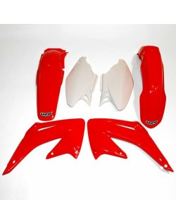 Kit plastique UFO couleur origine rouge/blanc Honda CR125R/250R