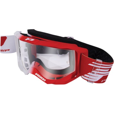 GOGGLES 3300 WH/RED CLEAR