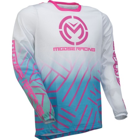 JERSEY SAHARA PINK/BLUE/WHITE 