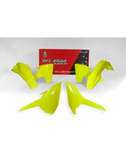 Kit plastique RACETECH jaune fluo Husqvarna TE/FE
