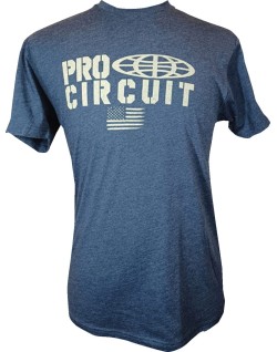 T-SHIRT PC LOGO FLAG HEATHERED