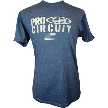 T-SHIRT PC LOGO FLAG HEATHERED
