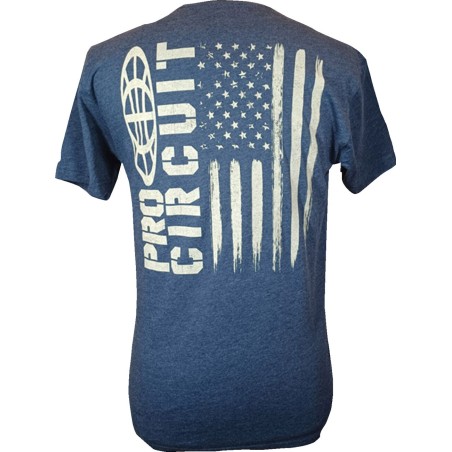 T-SHIRT PC LOGO FLAG HEATHERED