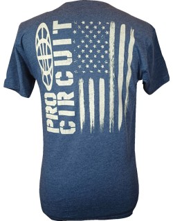 T-SHIRT PC LOGO FLAG HEATHERED