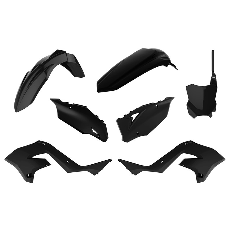 Kit plastiques POLISPORT Restylé noir Kawasaki KX125/250 Kit plastiques POLISPORT Restylé noir Kawasaki KX125/250