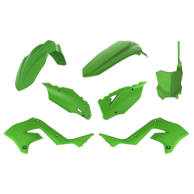 Kit plastiques POLISPORT Restylé vert Kawasaki KX125/250 Kit plastiques POLISPORT Restylé vert Kawasaki KX125/250