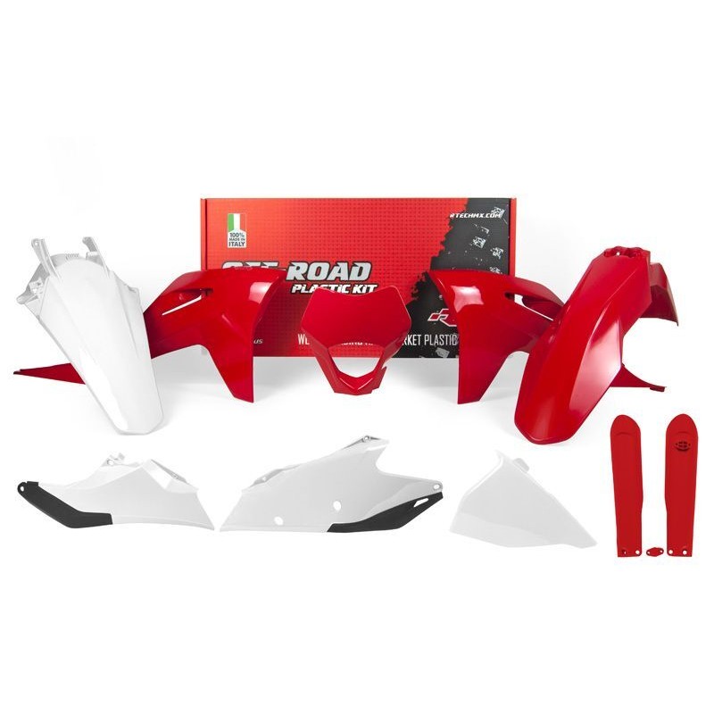 Kit plastiques RACETECH - blanc/rouge Gas Gas EC/EC-F Kit plastiques RACETECH - blanc/rouge Gas Gas EC/EC-F
