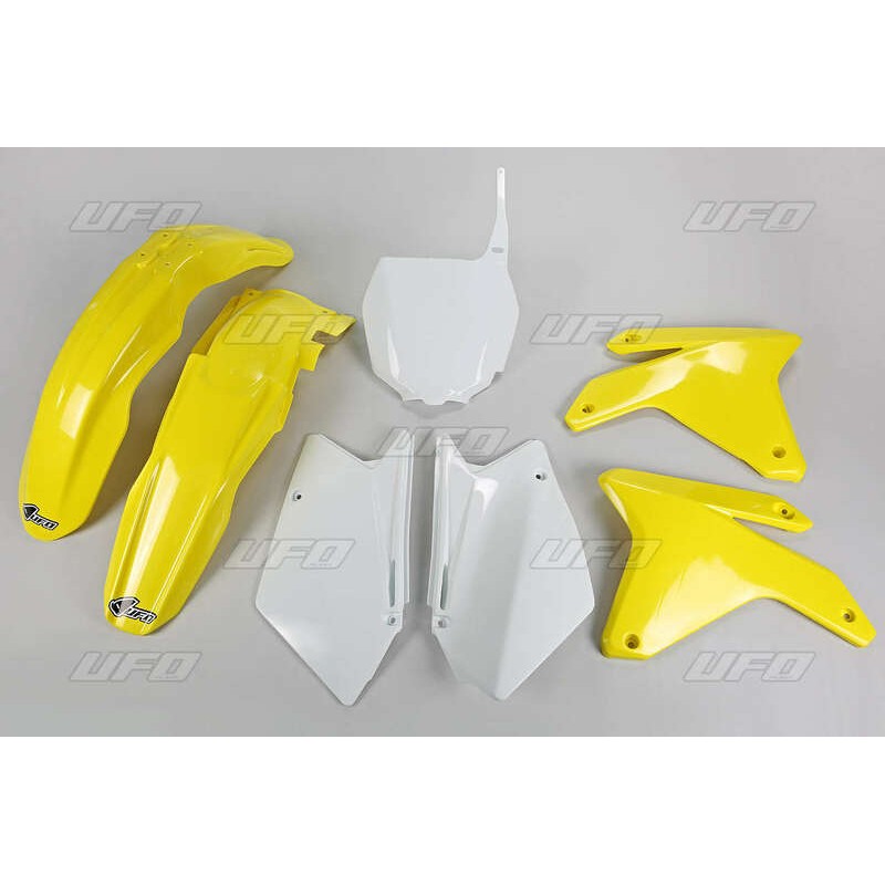 Kit plastique UFO couleur origine jaune/blanc Suzuki RM-Z450 Kit plastique UFO couleur origine jaune/blanc Suzuki RM-Z450