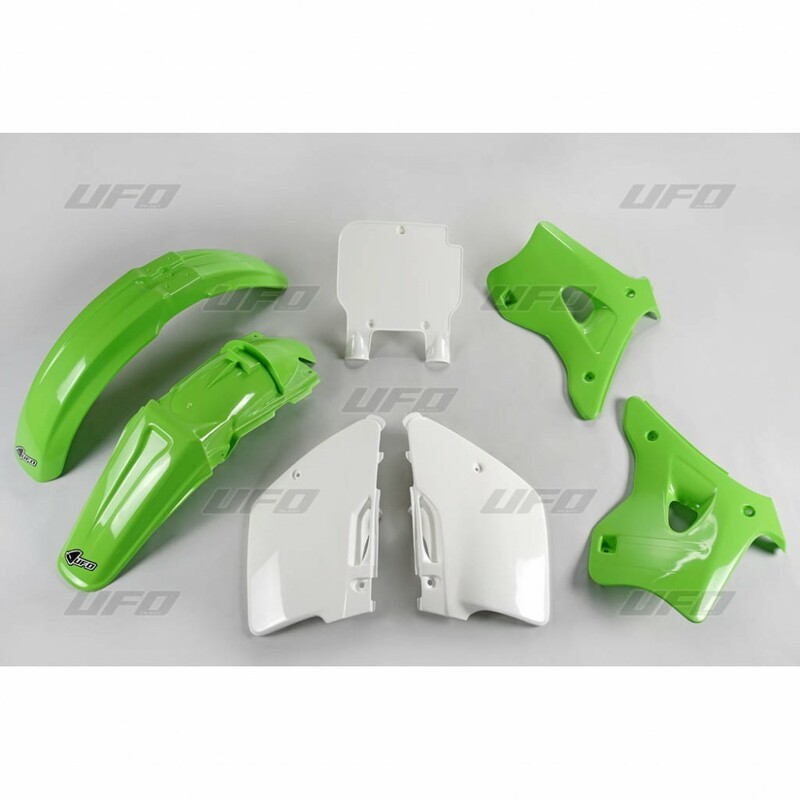 Kit plastique UFO couleur origine Kawasaki KX125/250 Kit plastique UFO couleur origine Kawasaki KX125/250