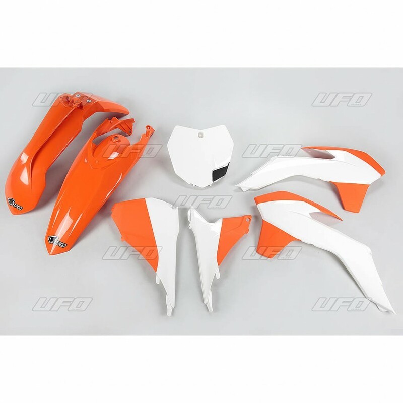 Kit plastique UFO couleur origine (2015) orange/blanc KTM Kit plastique UFO couleur origine (2015) orange/blanc KTM