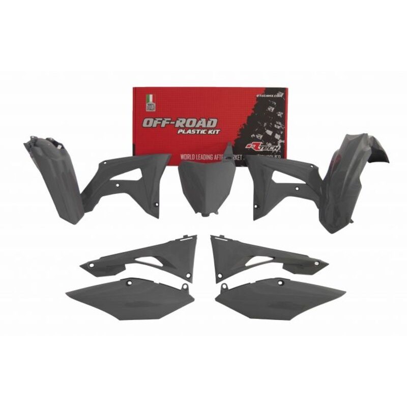 Kit plastiques RACETECH - Quantum Grey Honda CRF Kit plastiques RACETECH - Quantum Grey Honda CRF