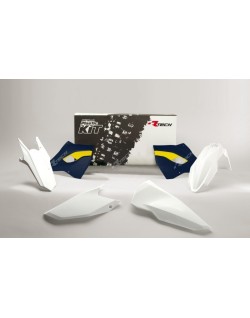Kit plastique RACETECH couleur origine (2016) blanc/bleu/jaune Husqvarna