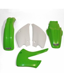 Kit plastique UFO couleur origine vert/blanc Kawasaki KX80