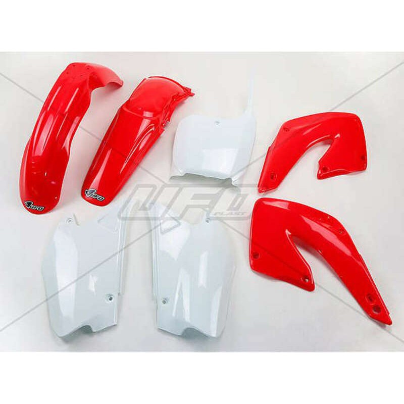 Kit plastique UFO couleur origine rouge/blanc Honda CR125R/250R Kit plastique UFO couleur origine rouge/blanc Honda CR125R/250R