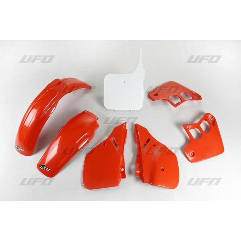 Kit plastique UFO couleur origine Honda CR125R Kit plastique UFO couleur origine Honda CR125R