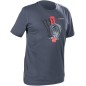 TEE MEN RD STRIP BL/GR S