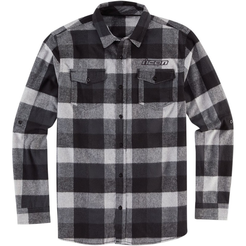 FLANNEL FELLER BK/GY SM