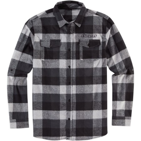 FLANNEL FELLER BK/GY SM