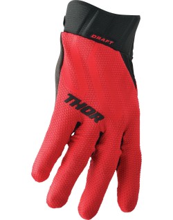 GLOVE DRAFT RED/BLACK SM