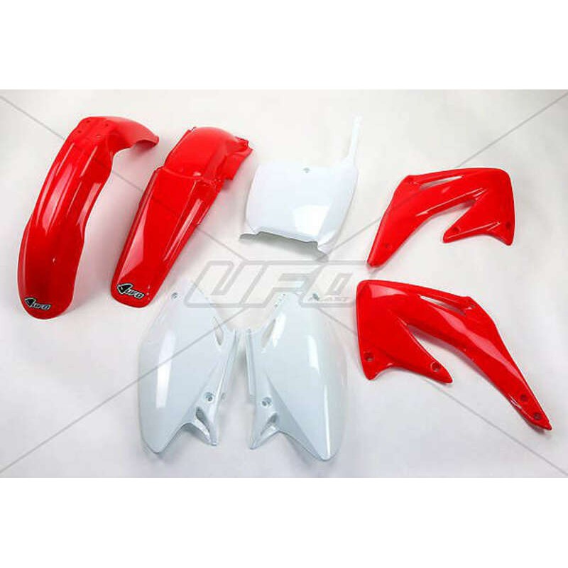 Kit plastique UFO couleur origine rouge/blanc Honda CRF450R Kit plastique UFO couleur origine rouge/blanc Honda CRF450R