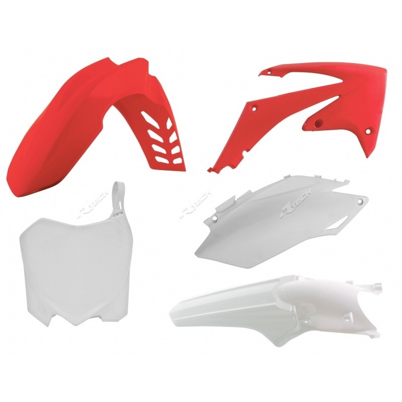 Kit plastique RACETECH couleur origine rouge/blanc Honda CRF250R/450R Kit plastique RACETECH couleur origine rouge/blanc Honda CRF250R/450R