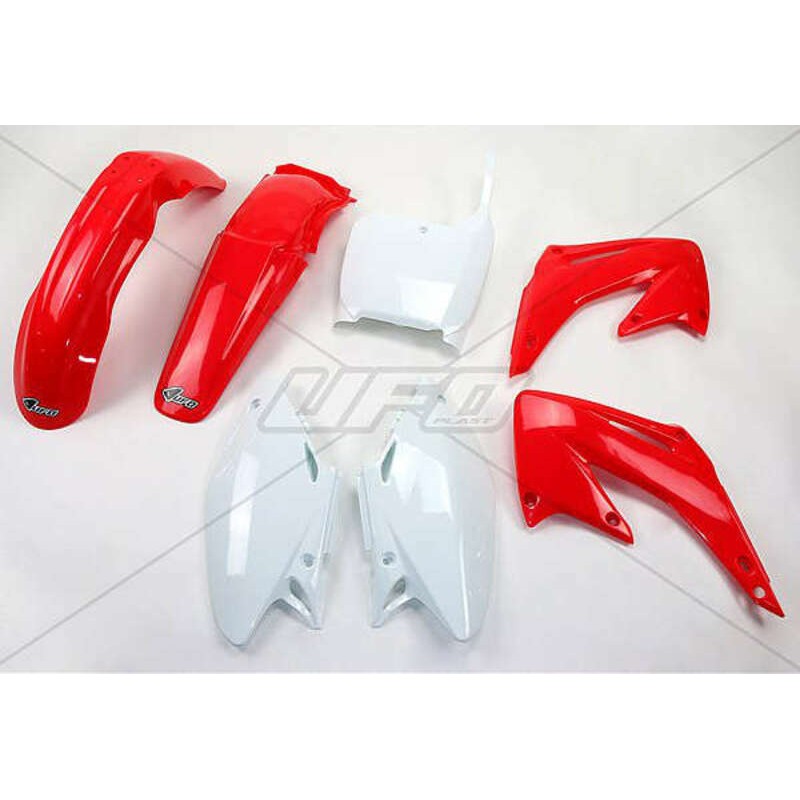 Kit plastique UFO couleur origine rouge/blanc Honda CR125R/250R Kit plastique UFO couleur origine rouge/blanc Honda CR125R/250R