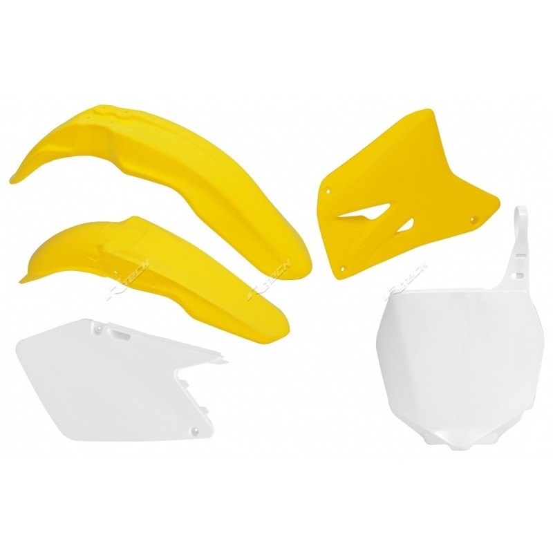 Kit plastique RACETECH couleur origine (2009) jaune/blanc Suzuki RM125/250 Kit plastique RACETECH couleur origine (2009) jaune/blanc Suzuki RM125/250