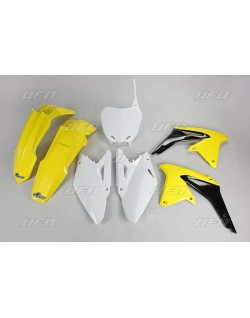 Kit plastique UFO couleur origine jaune/noir/blanc Suzuki RM-Z450