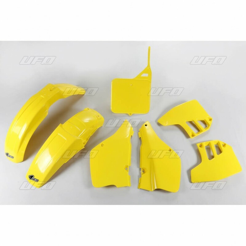 Kit plastique UFO couleur origine jaune Suzuki RM250 Kit plastique UFO couleur origine jaune Suzuki RM250