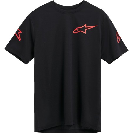 TEE SS PERF SHOULDERED BLK M