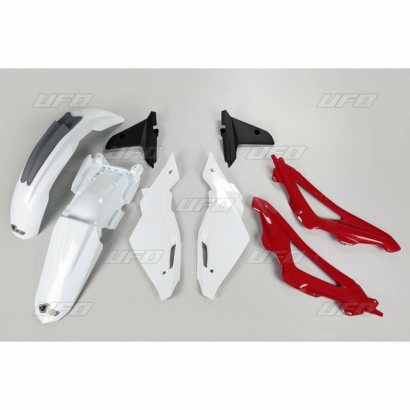 Kit plastique UFO couleur origine blanc/rouge/gris Husqvarna CR125 Kit plastique UFO couleur origine blanc/rouge/gris Husqvarna CR125