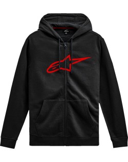 HOODIE ZIP AGELESS V3 BLK/RD L