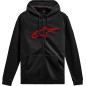 HOODIE ZIP AGELESS V3 BLK/RD L