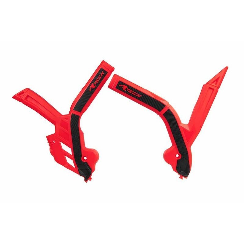 Protège cadre RACTECH bi-matières rouge/noir Protège cadre RACTECH bi-matières rouge/noir