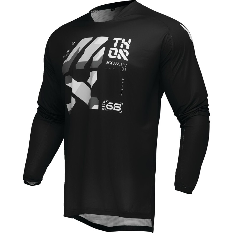 JERSEY LAUNCH BRAVE BK/GY SM