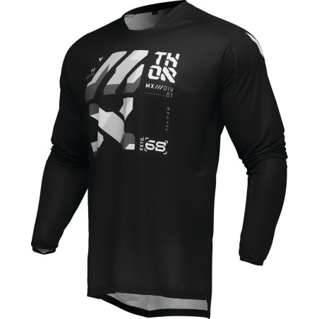 JERSEY LAUNCH BRAVE BK/GY SM