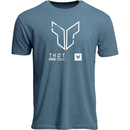 TEE TRAX HEATHER SLATE BLUE 2X
