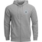 HOODIE ZIP UP BADGE HTR GRAY S