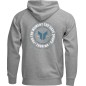 HOODIE ZIP UP BADGE HTR GRAY S