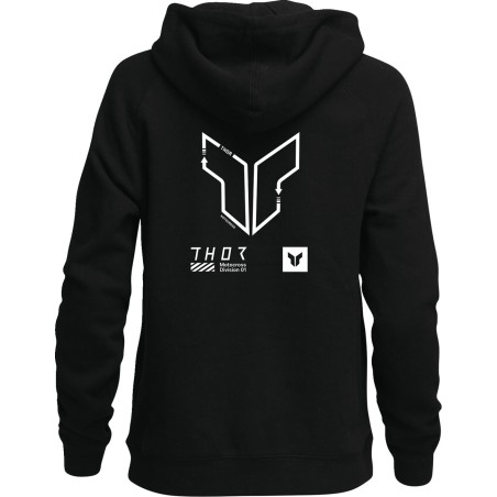 HOODIE WOMENS TRAX BLACK SM