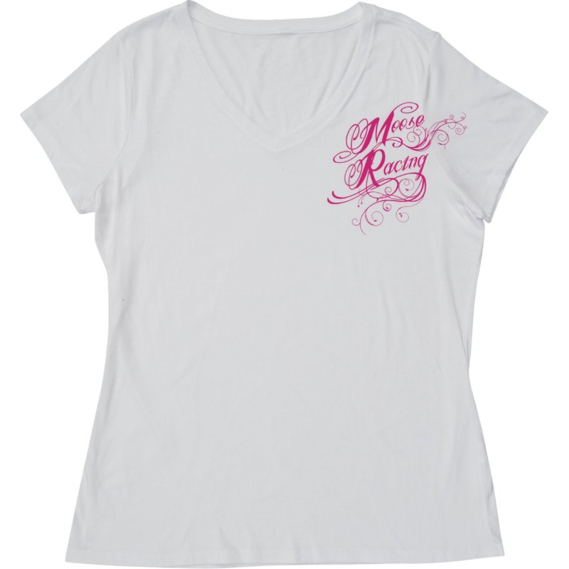 TEE WMN FLOURISH SCRIPT WHITE 
