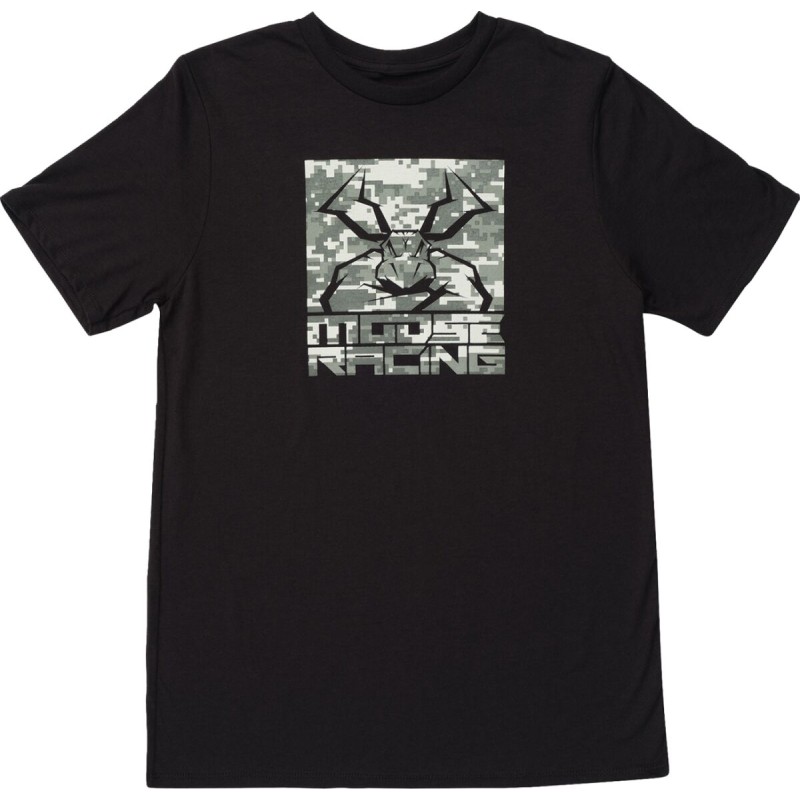 TEE YTH AGROID CAMO BLACK LG