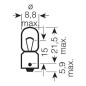 Ampoule OSRAM Original Line T5W 12V 5W - x10 Ampoule OSRAM Original Line T5W 12V 5W - x10