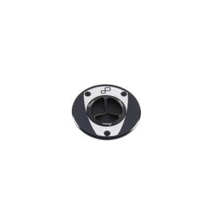 Bouchon de réservoir LIGHTECH aluminium à vis noir et blanc - BMW S1000R / RR