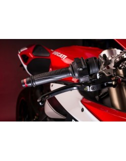 Levier de frein repliable/réglable LIGHTECH Alien alu inserts caoutchouc noir - LEVD124K Kawasaki ZX10R