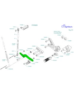 Ensemble de levier de vitesse LIGHTECH pour commande arrière