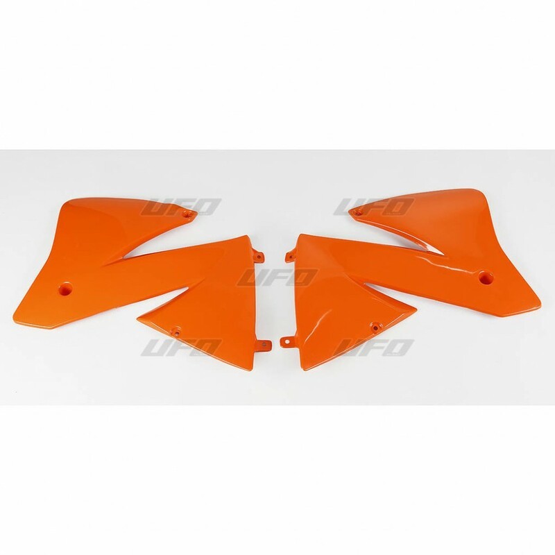 Ouïes de radiateur UFO orange KTM EXC Ouïes de radiateur UFO orange KTM EXC